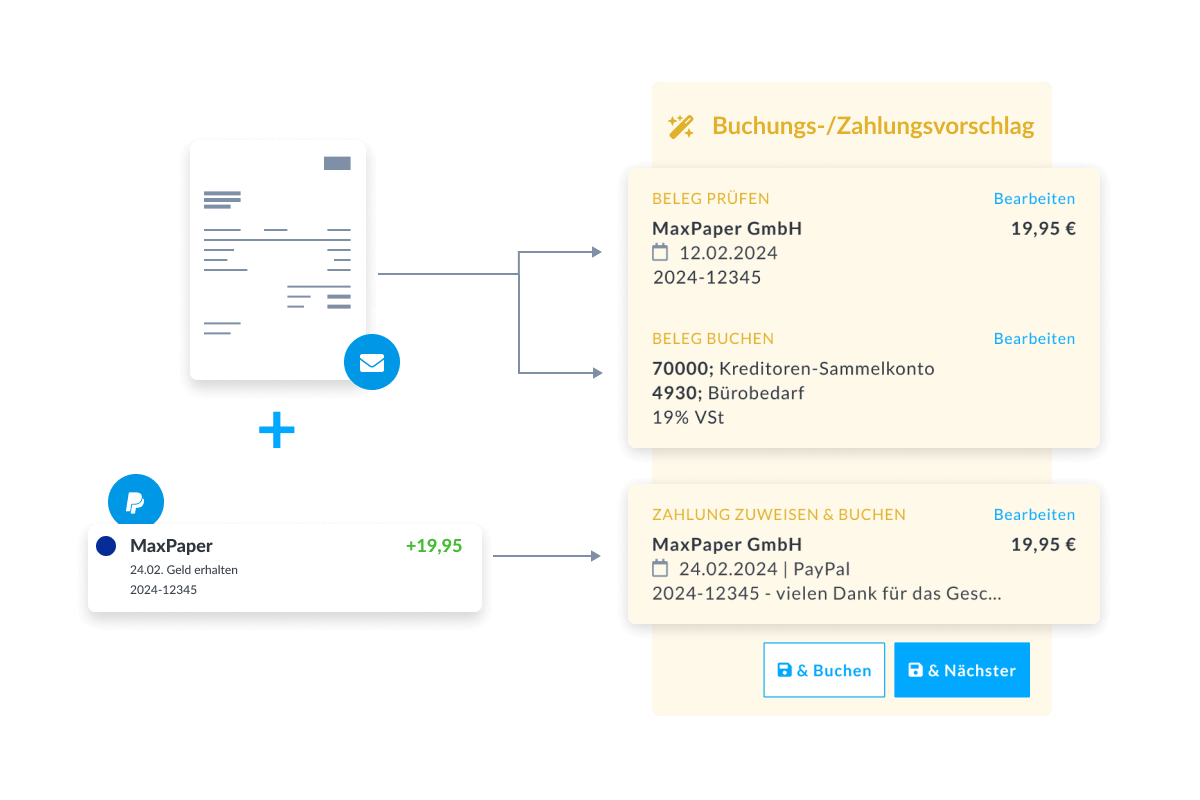 Zahlungen Funktion Screenshot BuchhaltungsButler